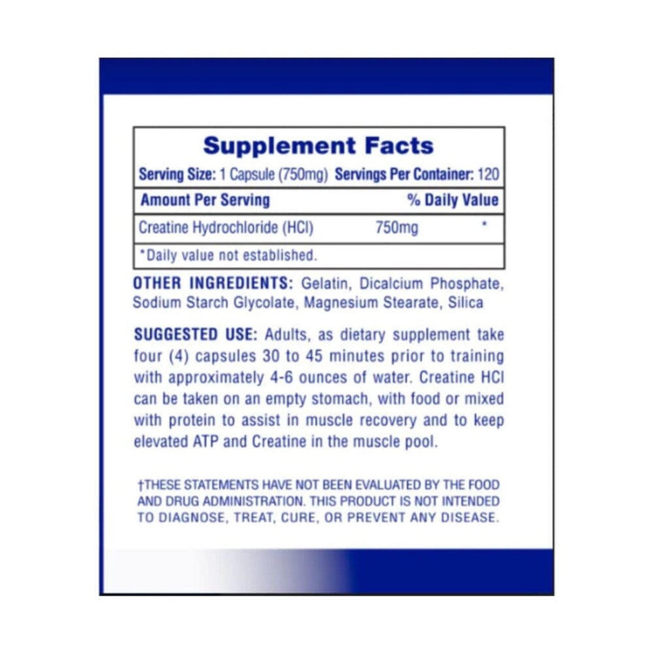 HiTech Creatine HCL 120ct - Nutrition World