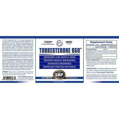 HiTech Turkesterone 650 60ct - Nutrition World