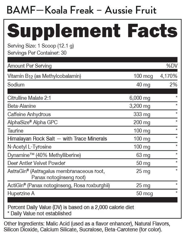 Bucked Up BAMF Pre‑Workout