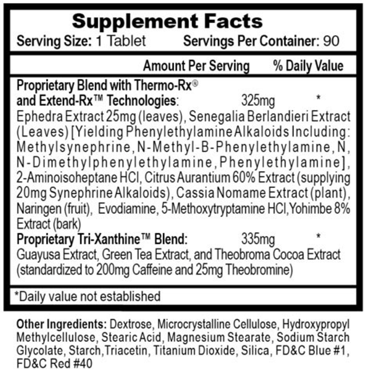 HiTech Lipodrene Hardcore 90ct - Nutrition World