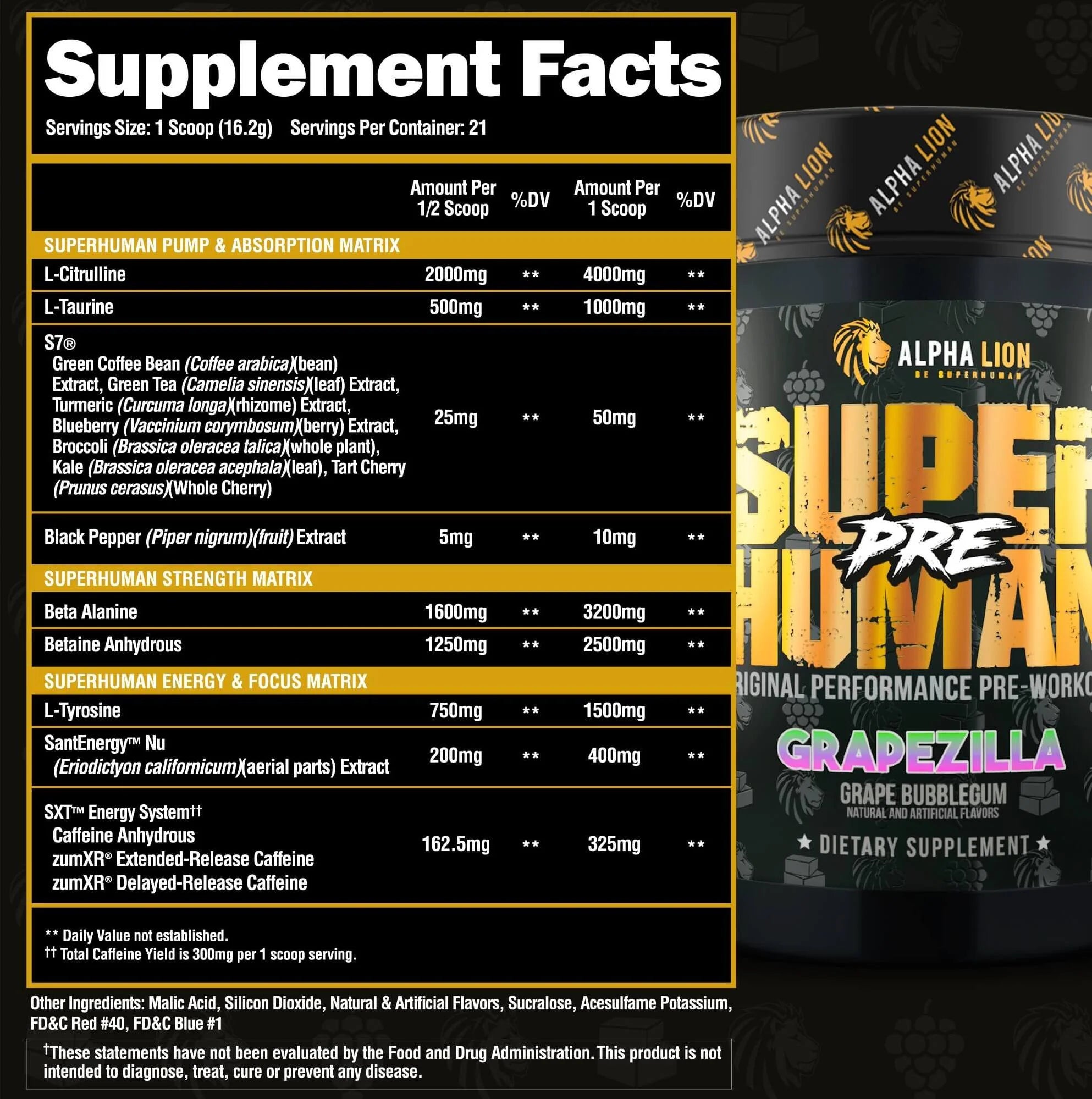 Alpha Lion SuperHuman Pre Workout - Pre-workout - Nutrition World