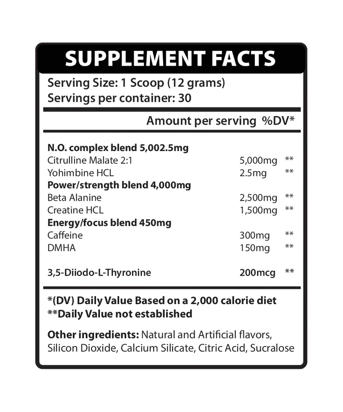 Freedom Formulations Rowdy Pre-Workout