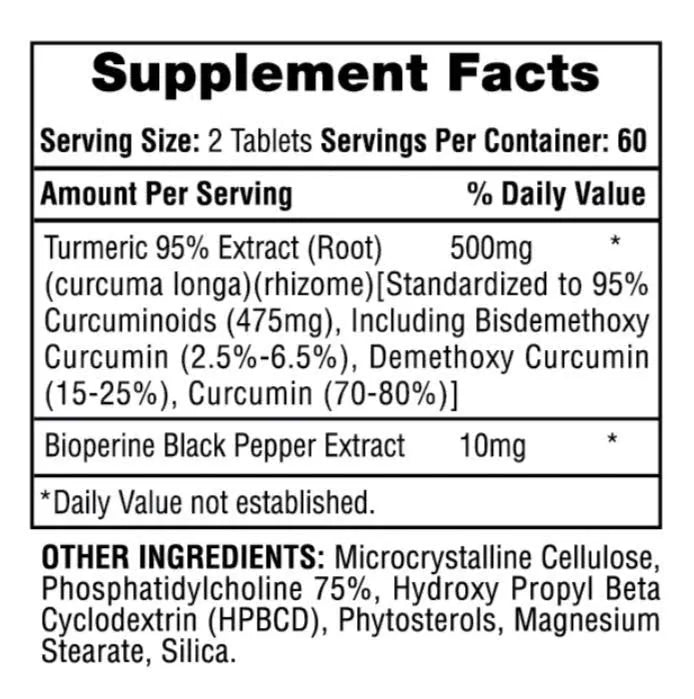 Hi Tech Pharma Turmeric-95 Tablets - Nutrition World