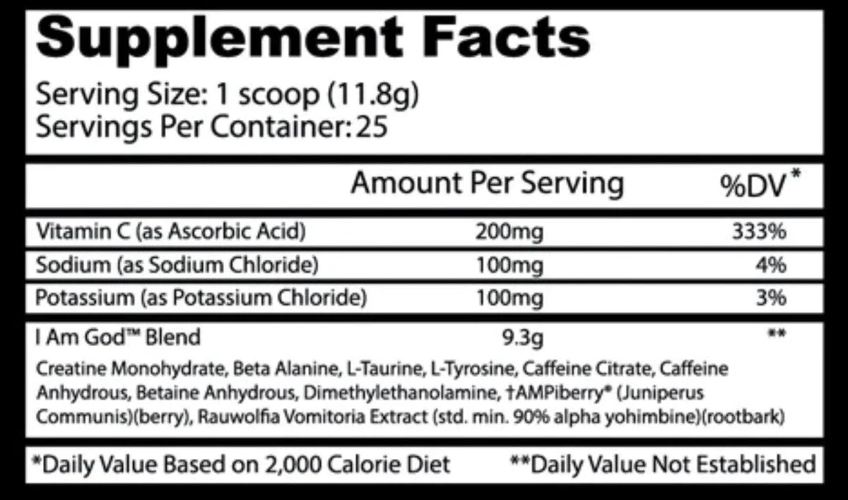 Insane Labz I AM GOD Pre-workout