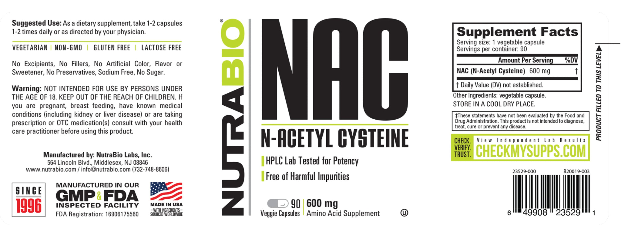 Nutrabio NAC - Nutrition World