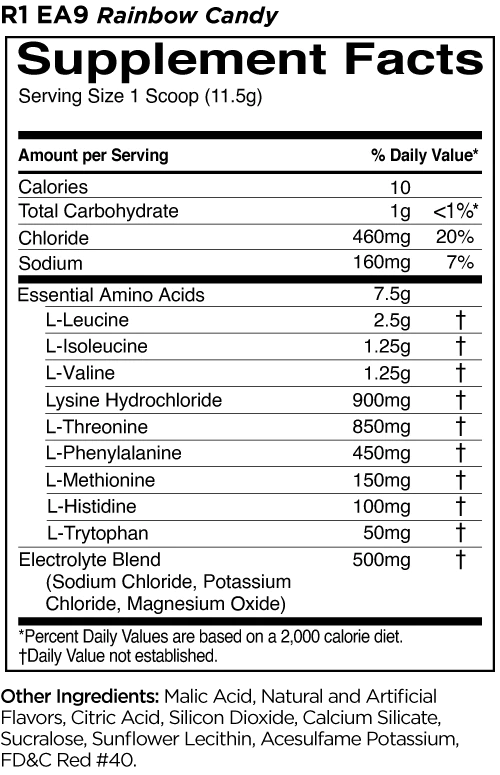 Rule 1 Essential Amino 9 - Nutrition World